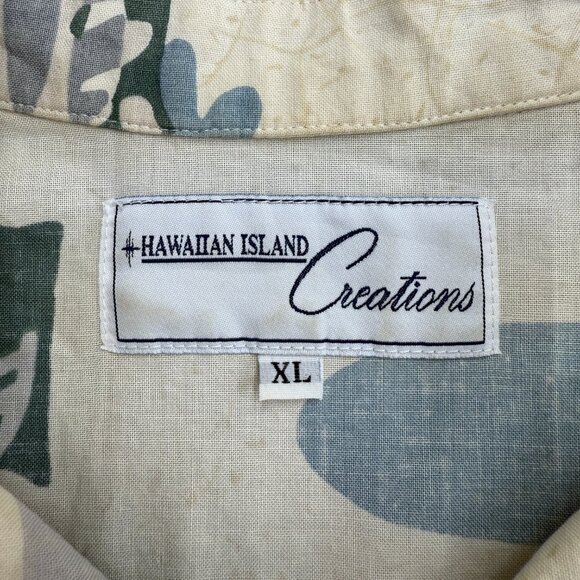Hawaiian Island Creation Men's Beach Shirt, Short Sleeve 100% Cotton, Graphic XL - Picture 4 of 11